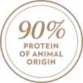 90% protein of animal origin