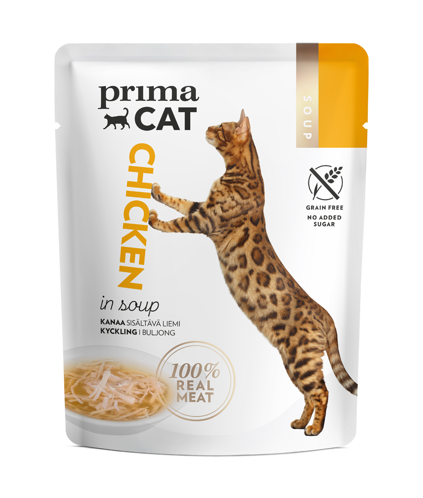 PrimaCat Soup Kananlihaa liemessä -viljaton keitto kissanruoka