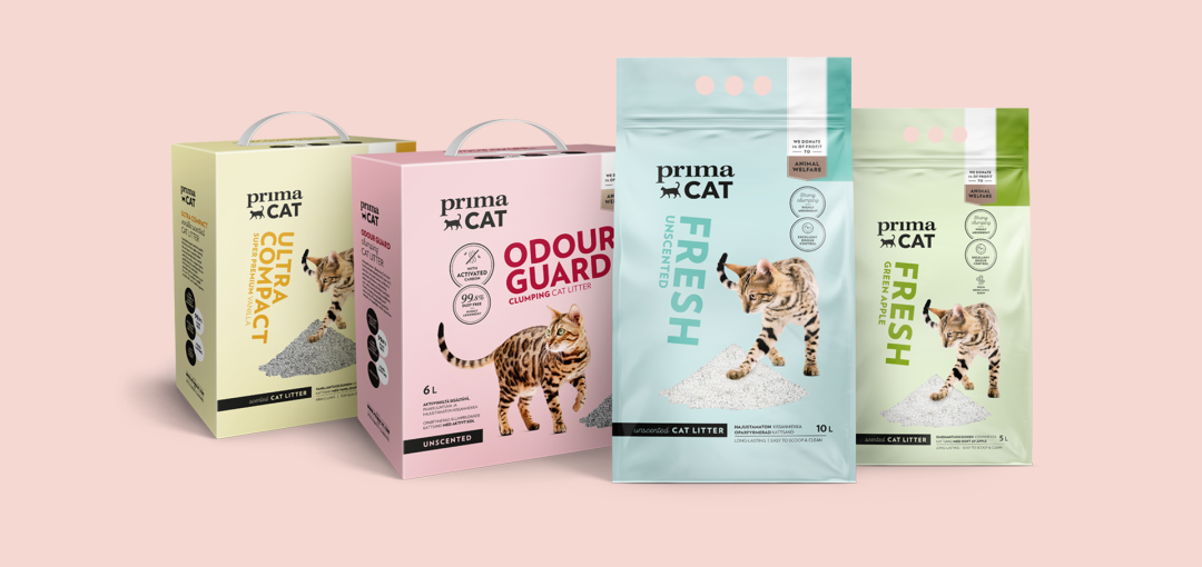 PrimaCat litter range package picture