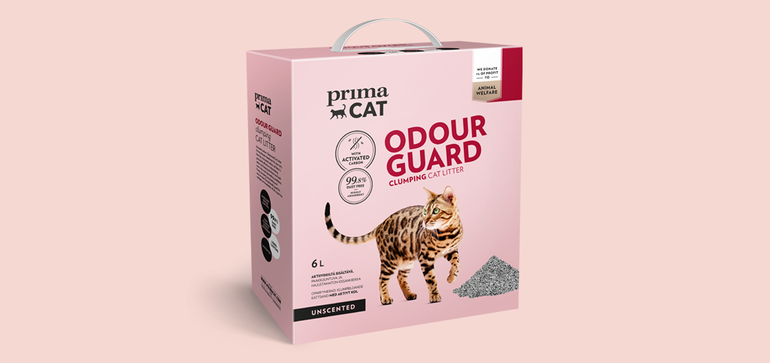 PrimaCat Odour Guard cat litter package picture